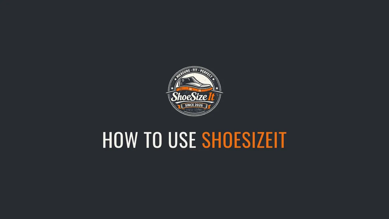 Video title card: How to use ShoeSizeIt
